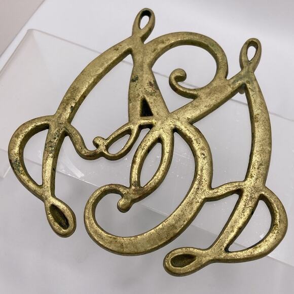 Vintage George Washington Cipher Trivet VA Metalcrafters Brass Colonial - Picture 6 of 7